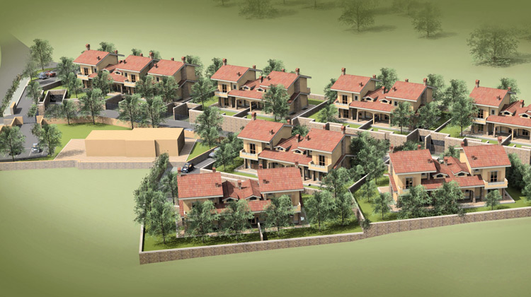 Countryside villas - Project collaboration & rendering, copyright Massimiliano Fabrizi